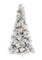 Perfect Holiday Pre-lit Slim Snow Flocked Atka Christmas Tree